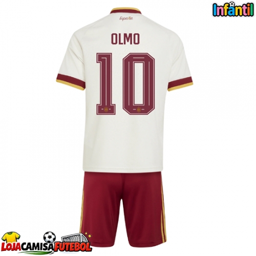 Camisa de Futebol Espanha Dani Olmo #10 Equipamento Secundário Infantil Mundo 2026 Manga Curta (+ Calças curtas)